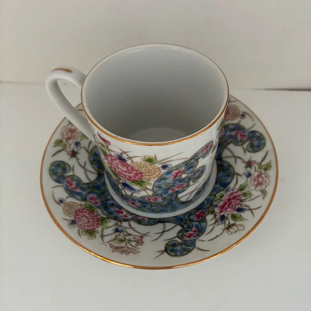 NWT Vintage Laudel for Macy’s Porcelain Made in Japan Demitasse Tea Cup/Saucer